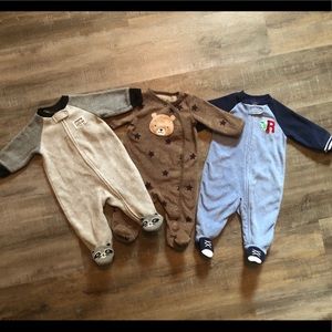 3 Month Baby Fleece Sleepers